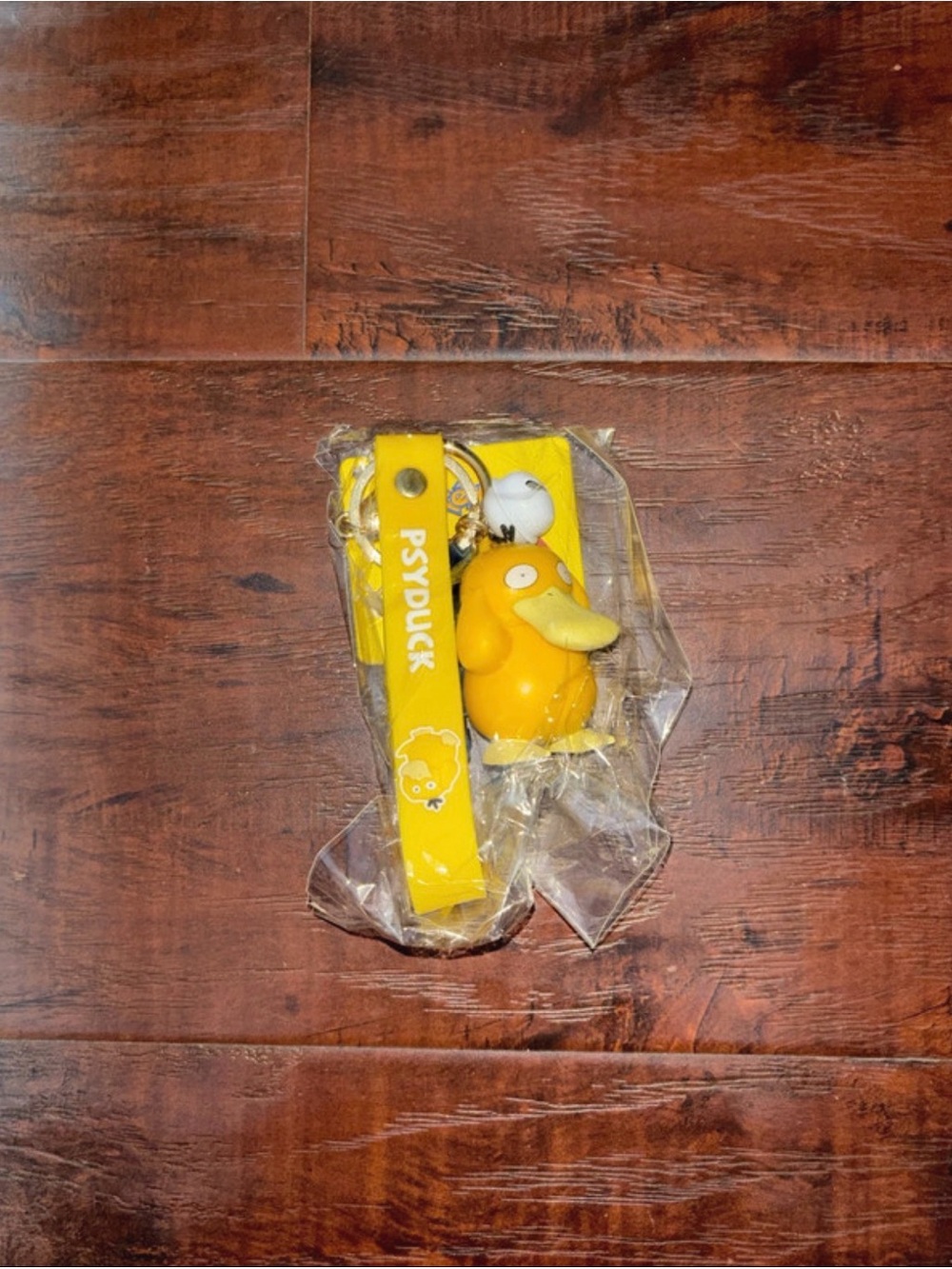 Psyduck Yellow Phone Charm Keychain
